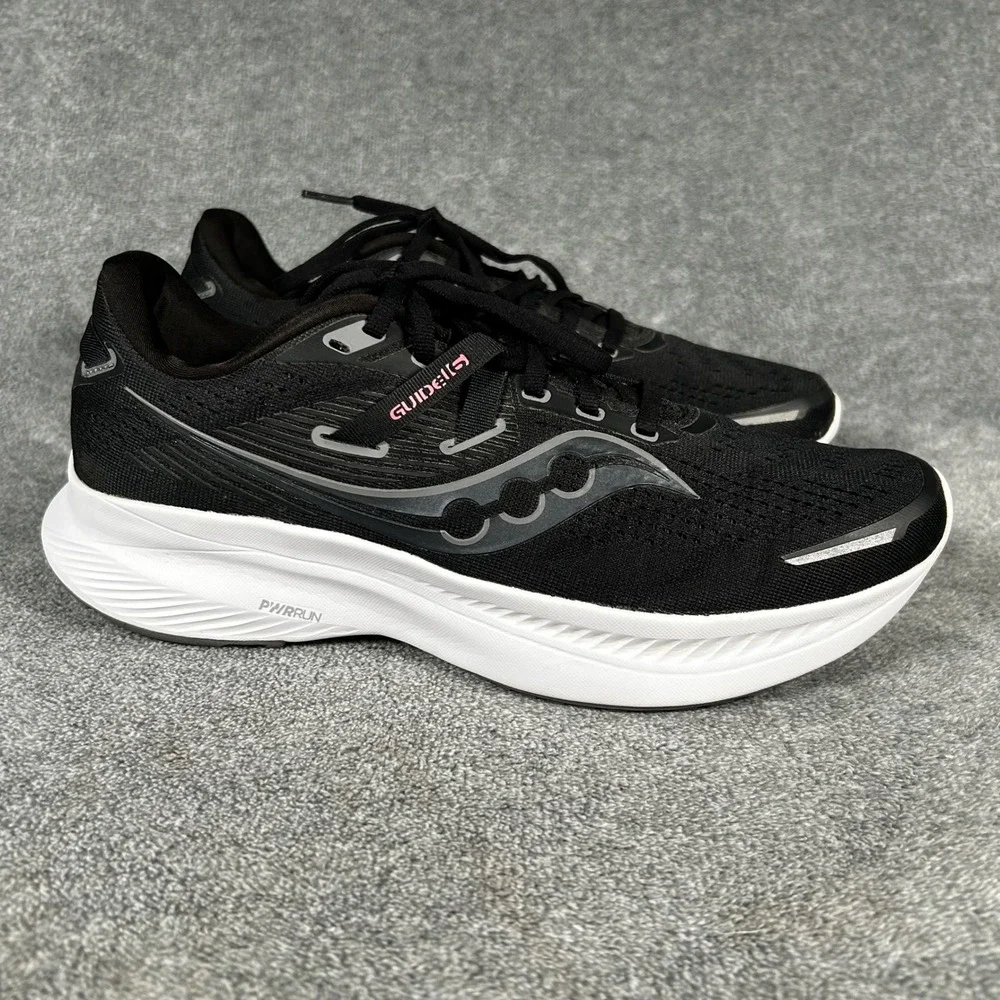 Saucony Guide 16 Running Shoes Womens 9.5 Black White S10810-05